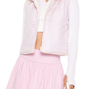 Active Quilted Faux Shearling Vest