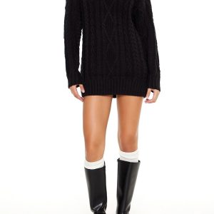 Turtleneck Mini Sweater Dress