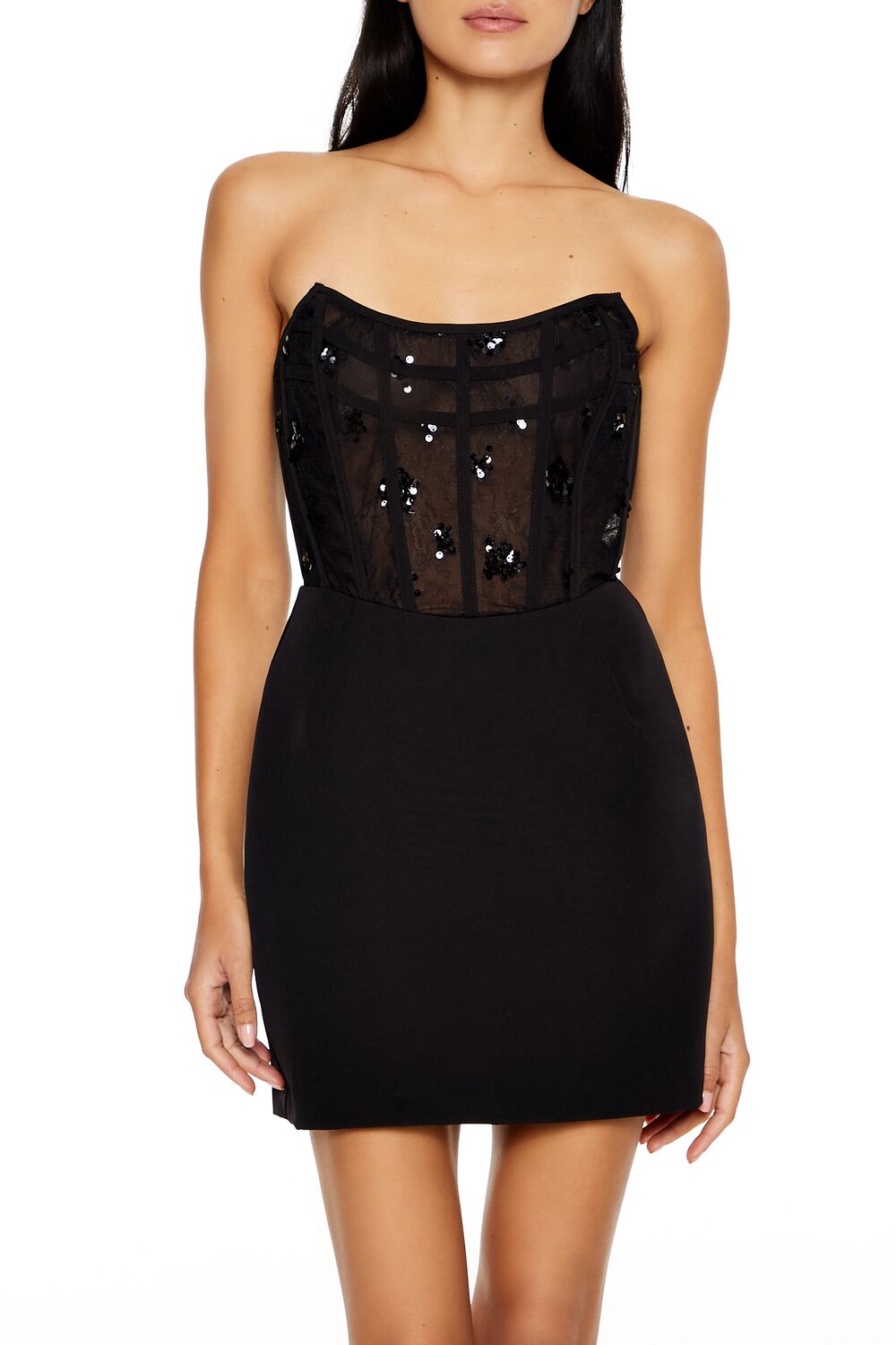 Sequin Corset Mini Tube Dress - Image 2