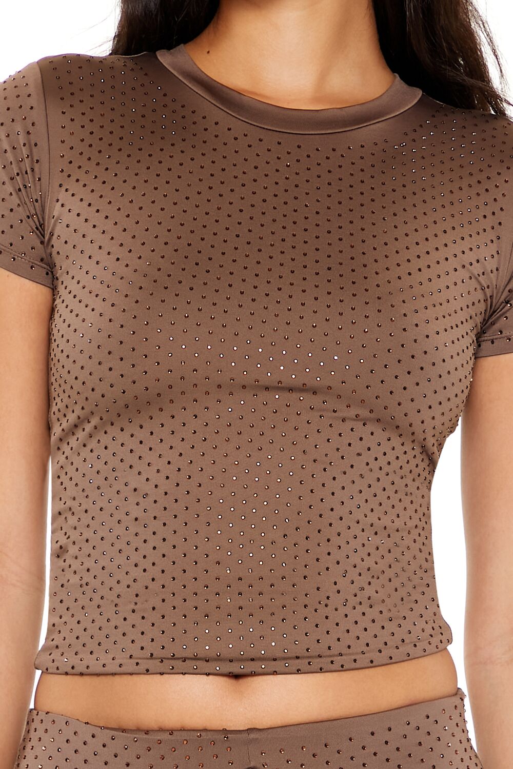 Contour Sculpt Rhinestone Tee - Image 8