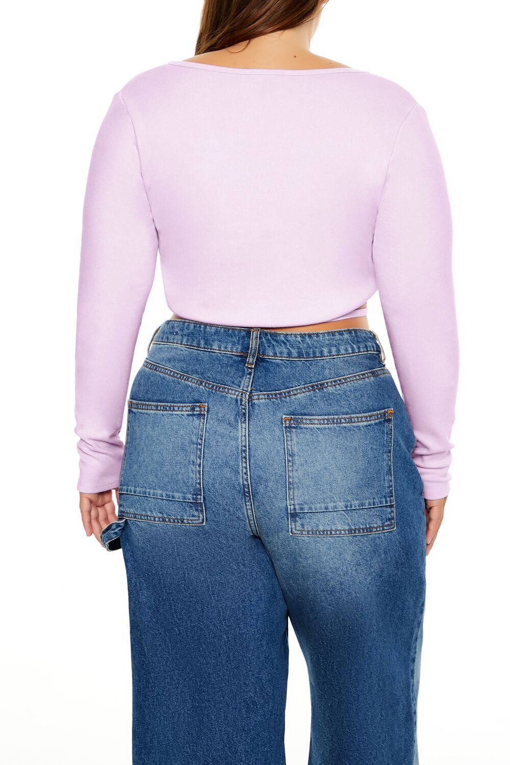 Plus Size Wrap Crop Top - Image 5