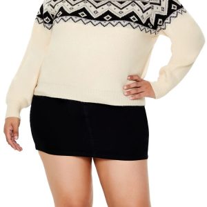 Plus Size Geo Print Sweater