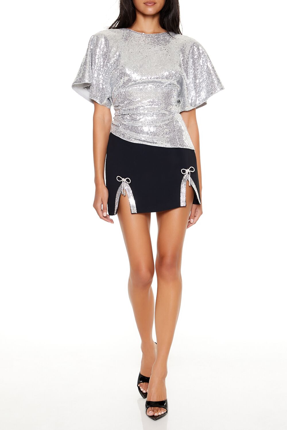 Sequin Butterfly-Sleeve Top - Image 2