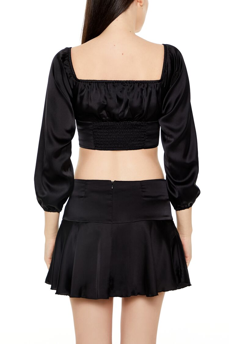 Satin Corset Crop Top - Image 5