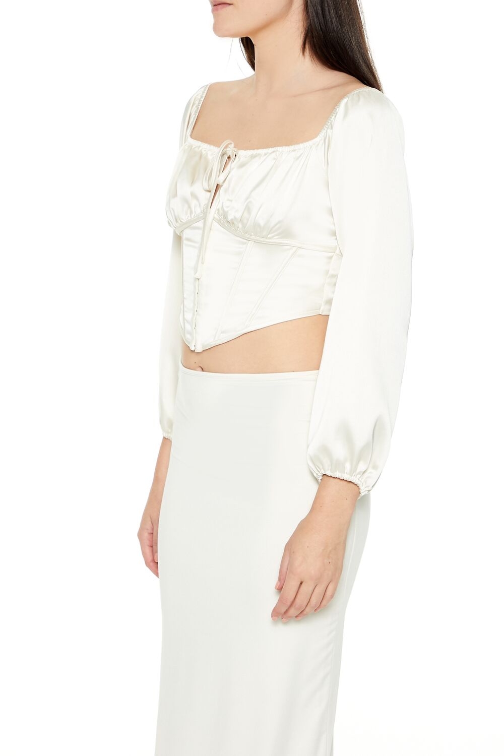 Satin Corset Crop Top - Image 14