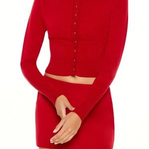 Cropped Cardigan Sweater