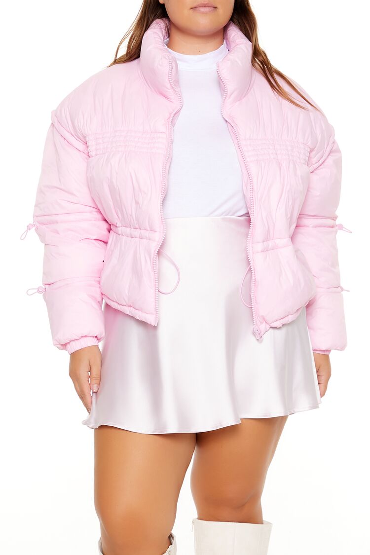 Plus Size Cropped Puffer Jacket