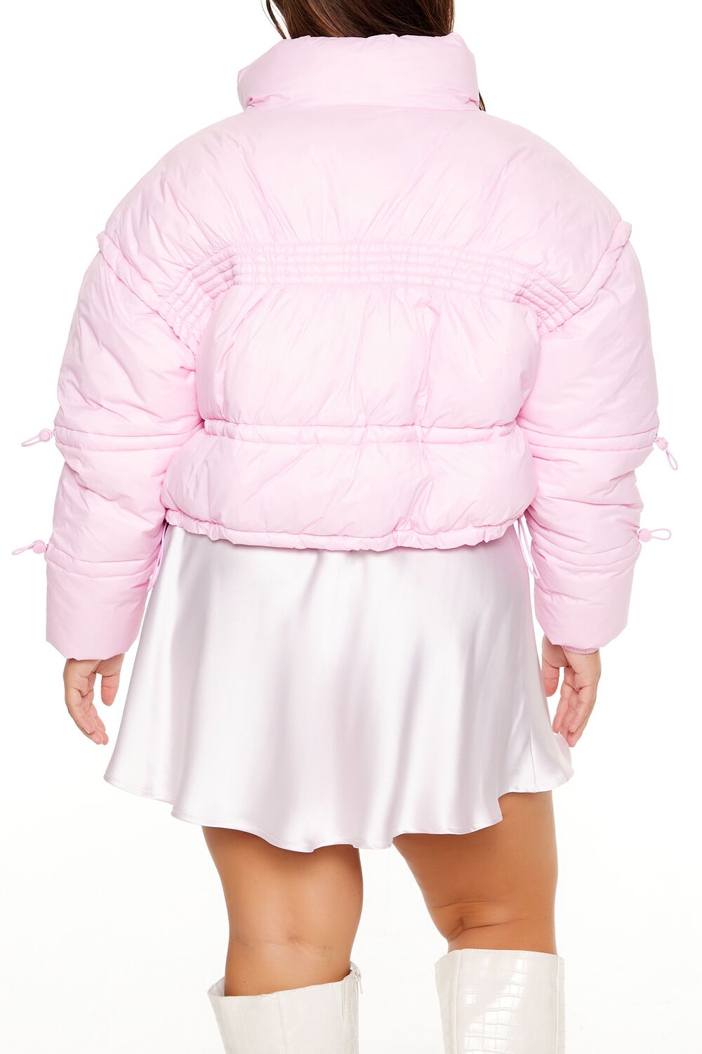 Plus Size Cropped Puffer Jacket - Image 5