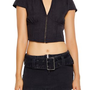 Chiffon Bustier Crop Top