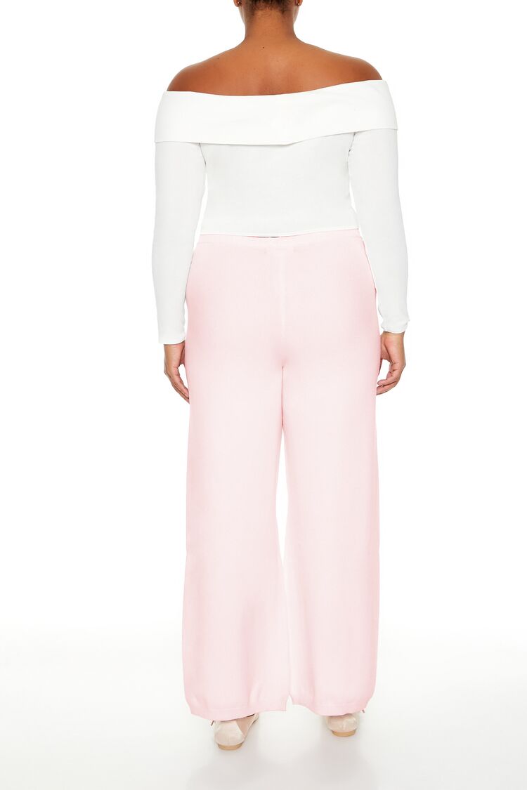 Plus Size Sweater-Knit Wide Pants - Image 9