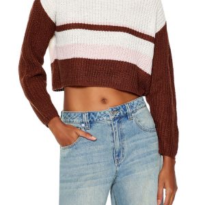 Colorblock Cropped Sweater