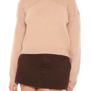 Textured Mock Neck Sweater