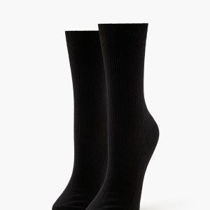 Ribbed Crew Socks
