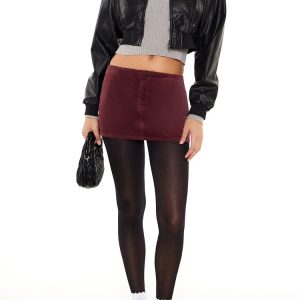 Velvet Mini Skirt
