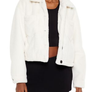 Faux Fur Cropped Shacket