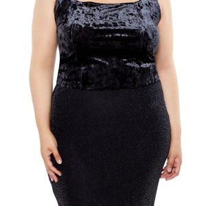 Plus Size Crushed Velvet Tank Top