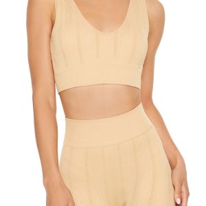 Seamless Cable Knit Sports Bra