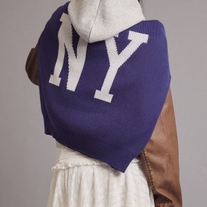 NY Graphic Drop-Sleeve Sweater