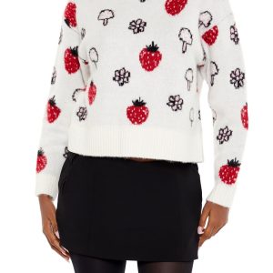 Strawberry & Mushroom Print Sweater