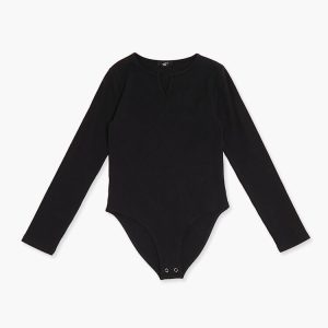 Girls Split-Neck Bodysuit (Kids)