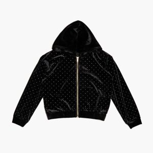 Girls Rhinestone Zip-Up Hoodie (Kids)