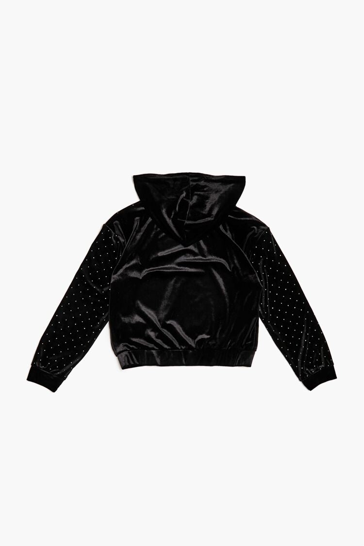 Girls Rhinestone Zip-Up Hoodie (Kids) - Image 2