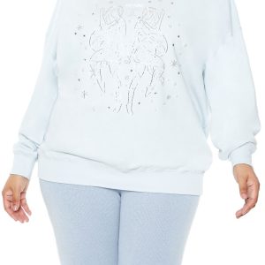 Plus Size Beaded Gemini Pullover