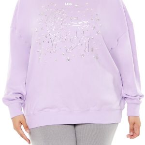 Plus Size Beaded Leo Pullover