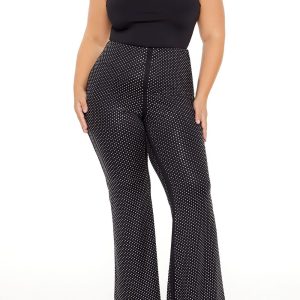 Plus Size Contour Sculpt Rhinestone Pants