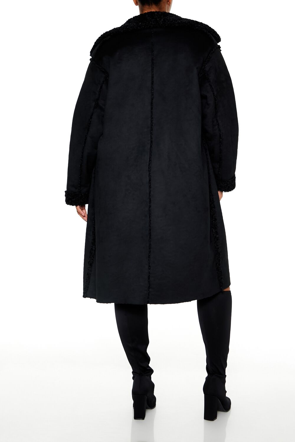 Faux Shearling & Suede Coat - Image 4