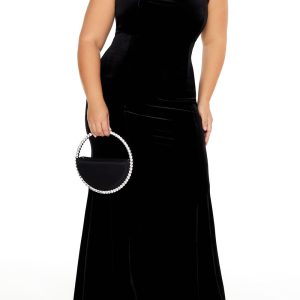 Plus Size Strapless Maxi Dress