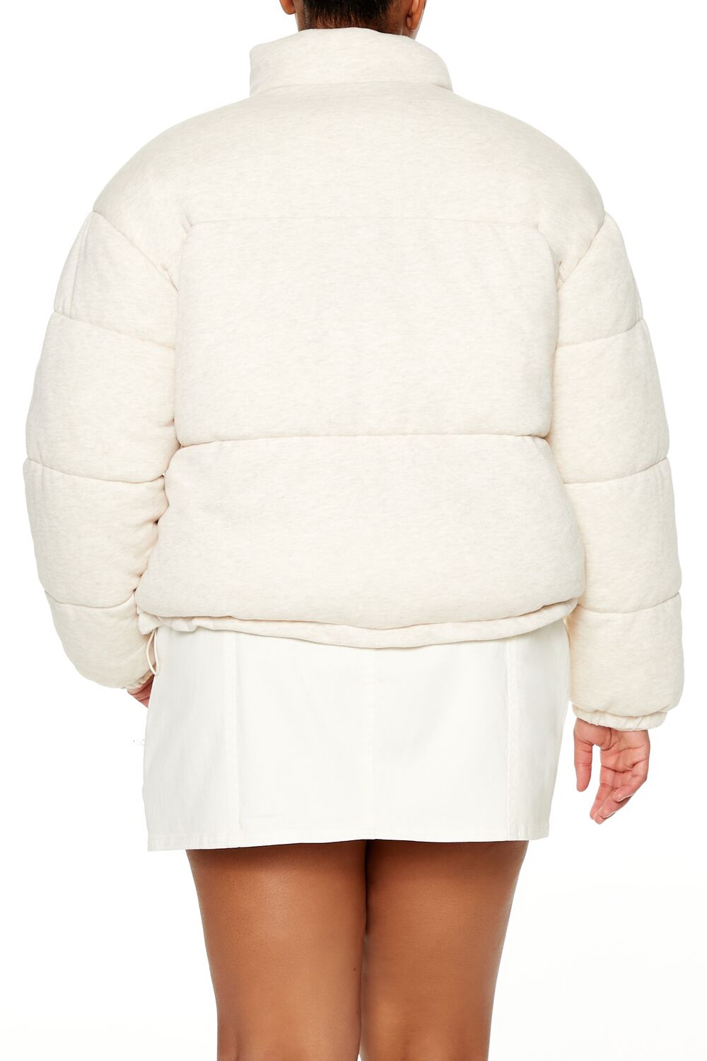 Plus Size Quilted French Terry Puffer Jacket - Image 5