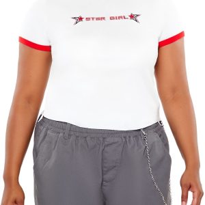 Plus Size Star Girl Ringer Tee