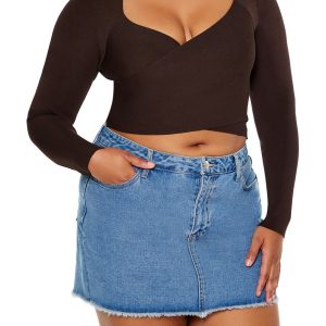 Plus Size Crossover Sweater