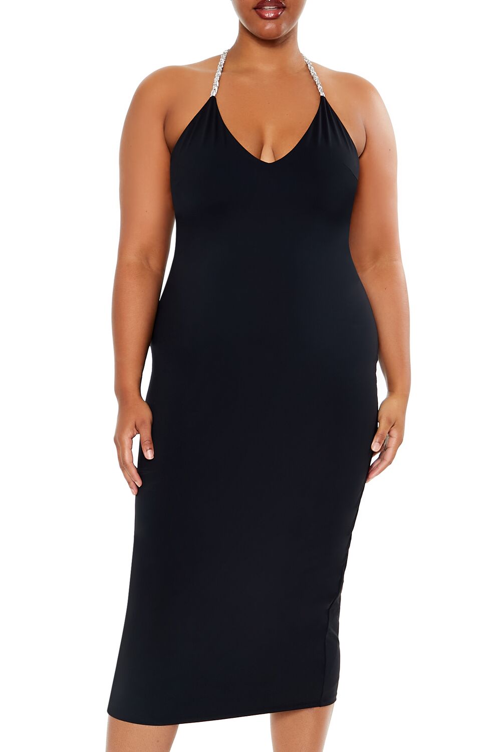 Plus Size Embellished Halter Maxi Dress - Image 2