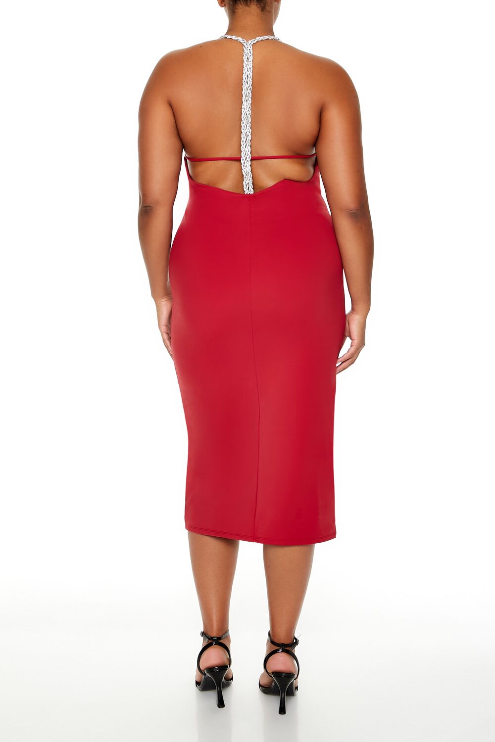 Plus Size Embellished Halter Maxi Dress - Image 10