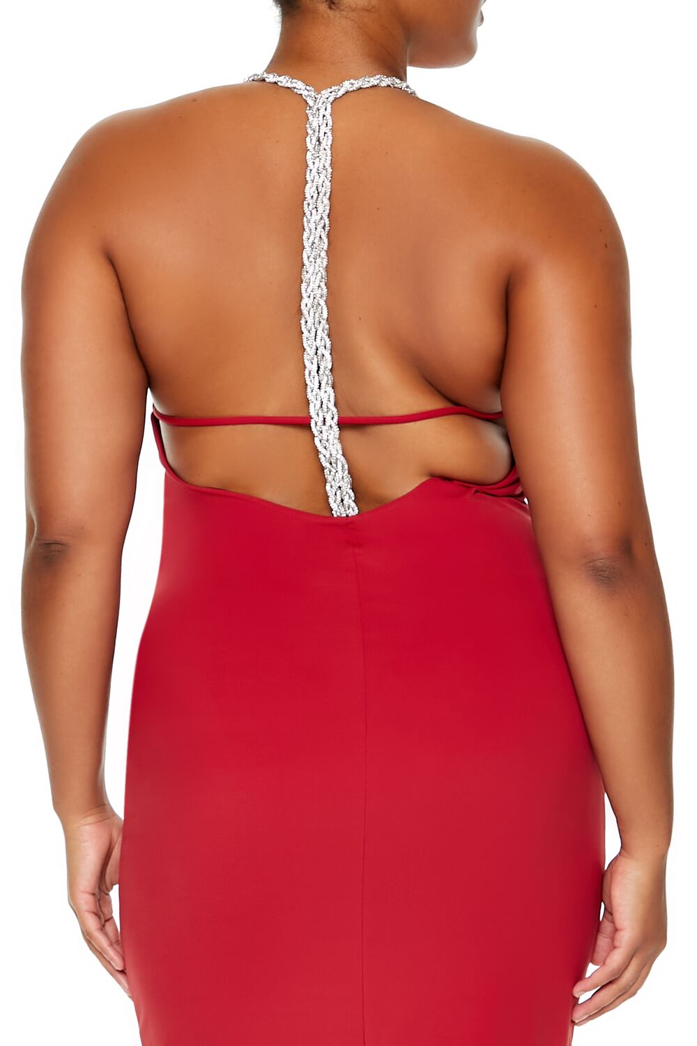 Plus Size Embellished Halter Maxi Dress - Image 12