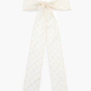 Lattice Lace Bow Hair Barrette