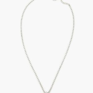 CZ Pendant Box Chain Necklace