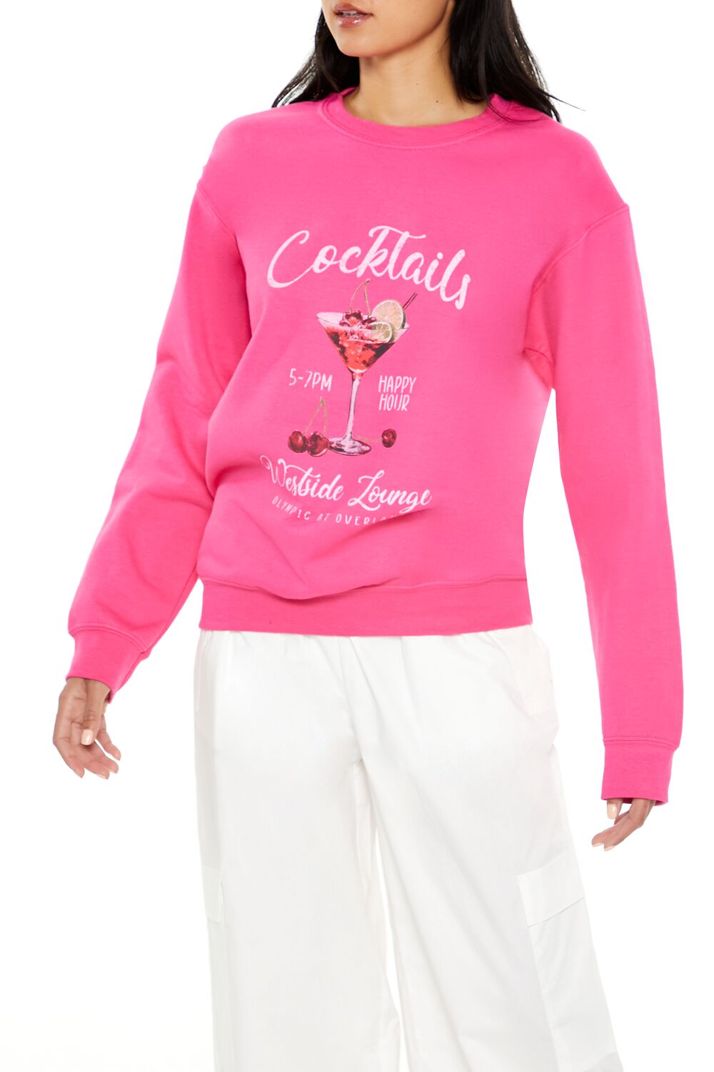 Cocktails Fleece Pullover