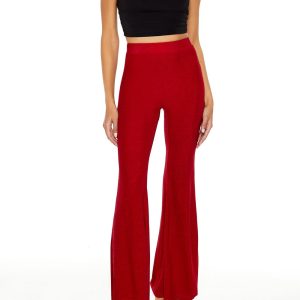 Glitter High-Rise Flare Pants