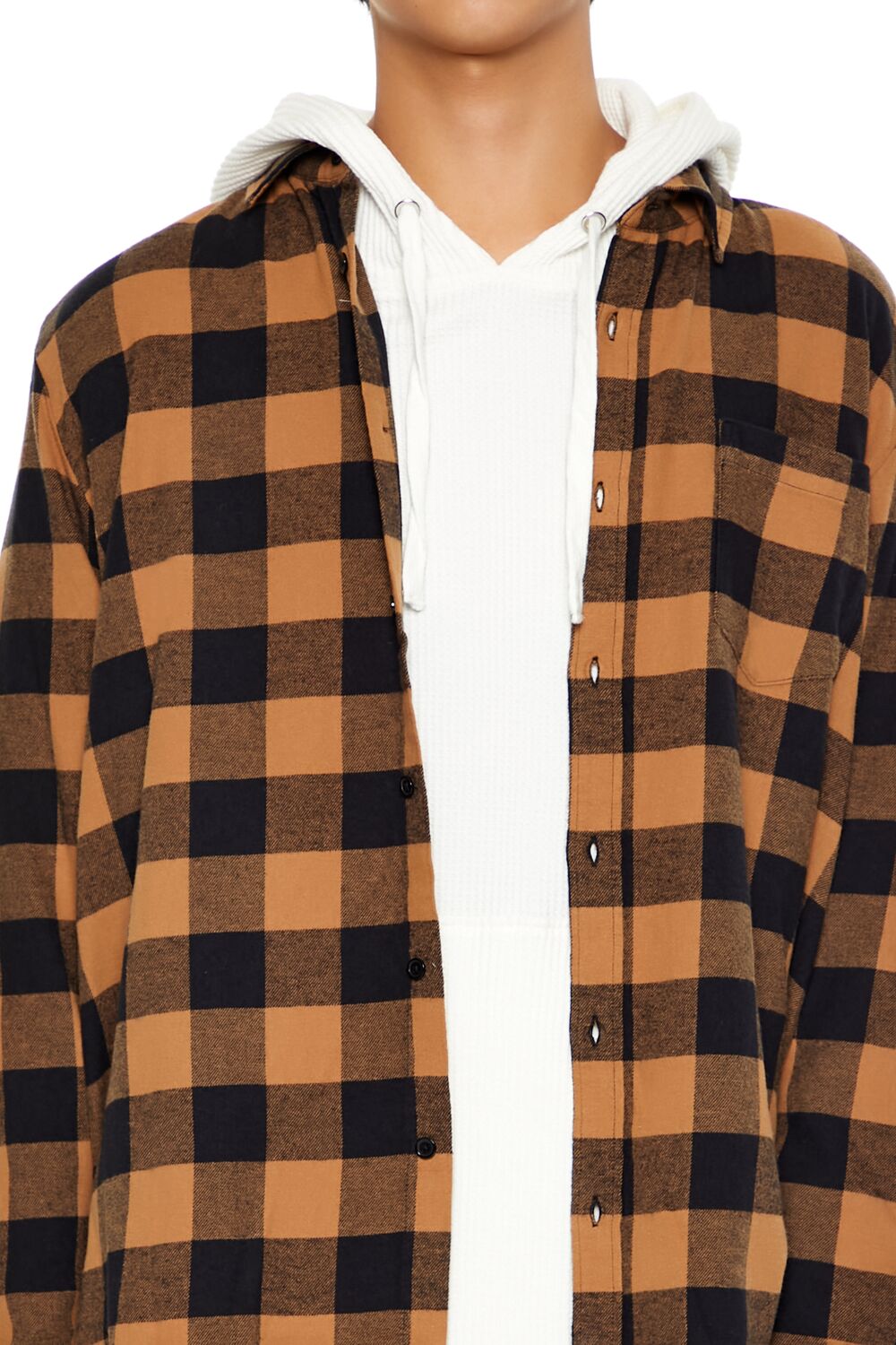 Plaid Curved-Hem Shirt - Image 3