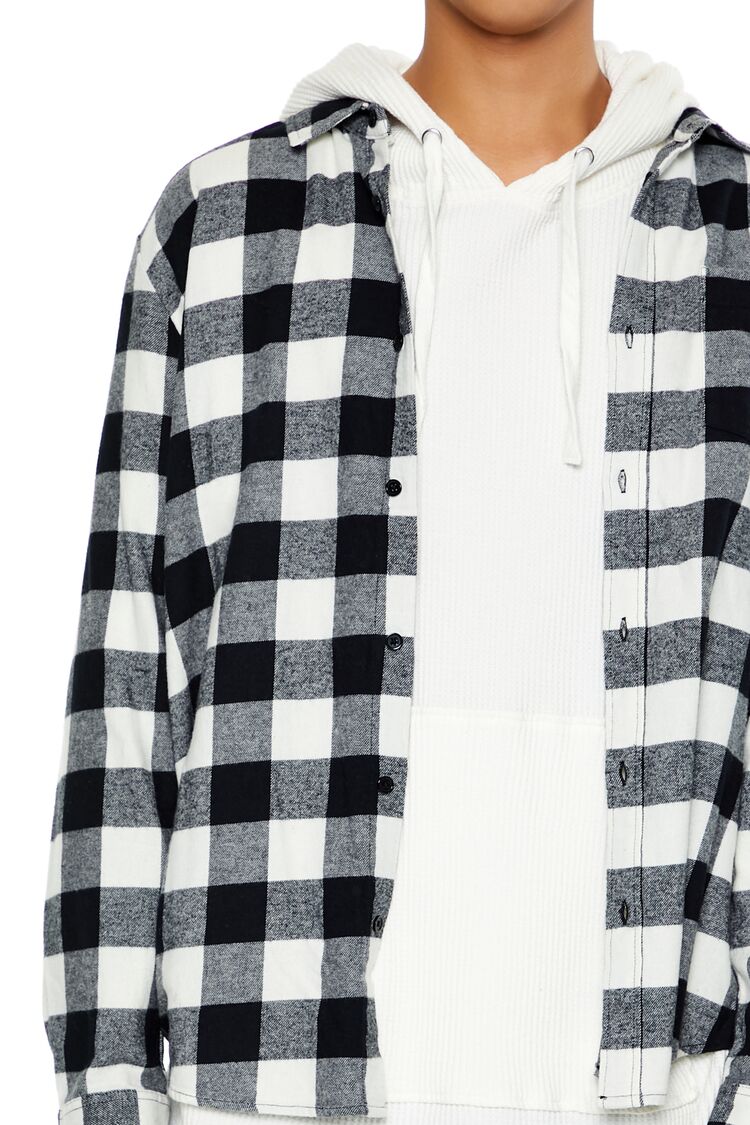 Plaid Curved-Hem Shirt - Image 8