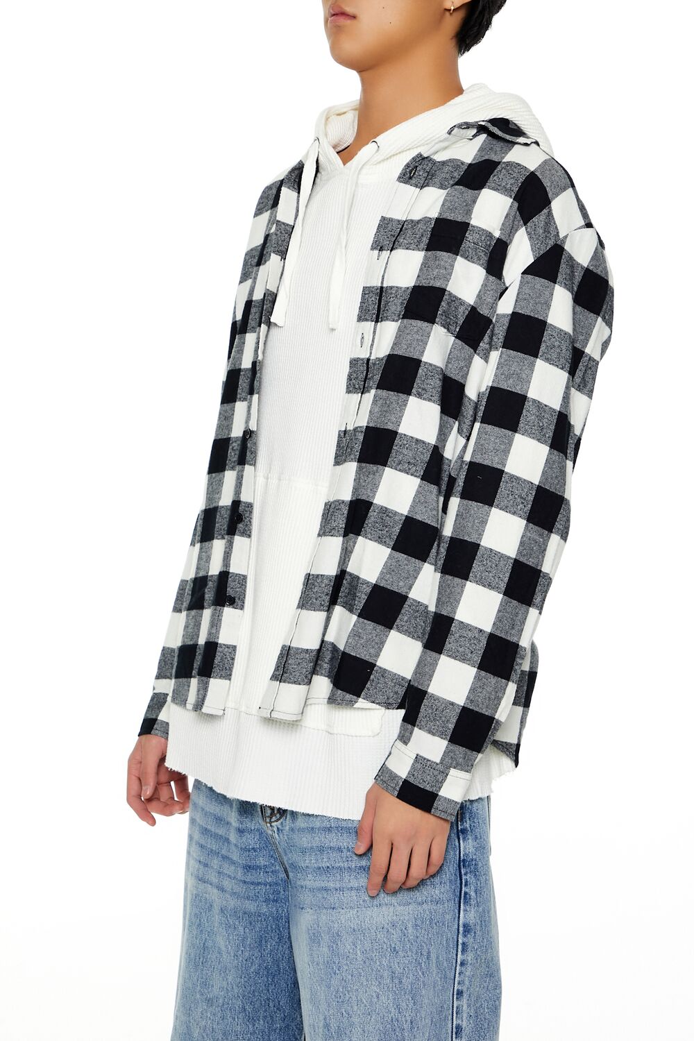 Plaid Curved-Hem Shirt - Image 9