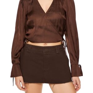Tie-Front Wrap Crop Top