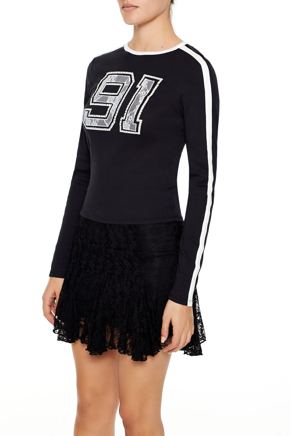 Rhinestone Lace 91 Tee - Image 4