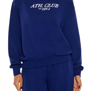 Fleece Varsity-Striped Pullover