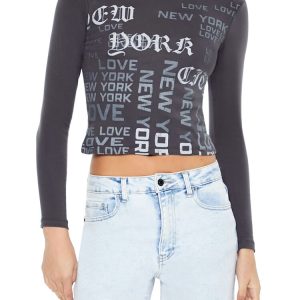 New York Graphic Cropped Tee