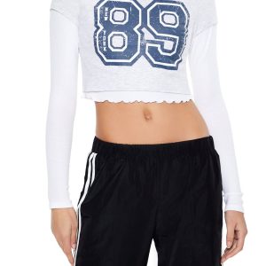 New York 89 Cropped Combo Tee