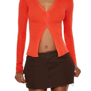 Twisted Split-Hem Sweater